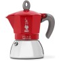 BIALETTI CAFFETTIERA MOKA INDUCTION 4 TAZZE ADATTA A TUTTII PIANI DI COTTURA 100ML DESING ELEGATE ROSSO COD 990006944/NP
