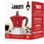 BIALETTI CAFFETTIERA MOKA INDUCTION 4 TAZZE ADATTA A TUTTII PIANI DI COTTURA 100ML DESING ELEGATE ROSSO COD 990006944/NP