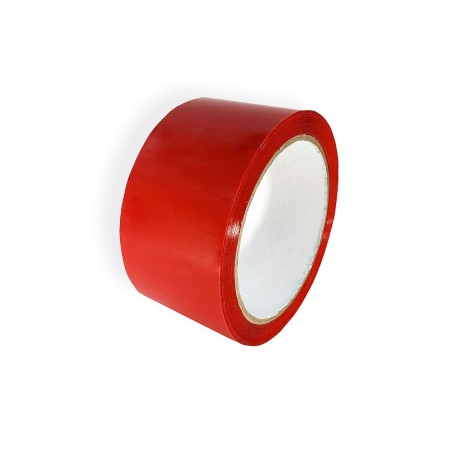 6 ROTOLI NASTRO ADESIVO COLORE ROSSO DA IMBALLAGGIO 48mmX66M 45 MICRON SCOTCH