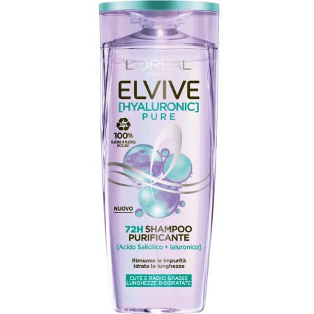 SET L' OREAL AA787501 ELVIVE HYALURONIC SHAMPOO PURE CAPELLI GRASSI