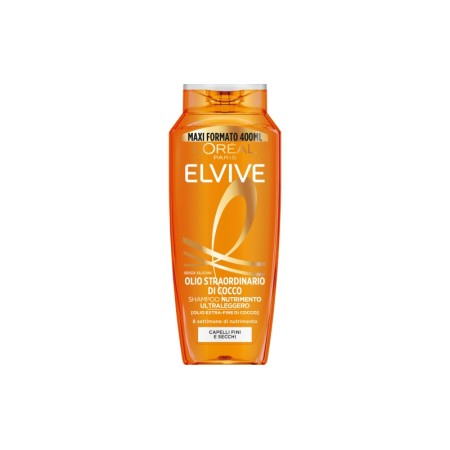 L'OREAL AA801301 ELVIVE SHAMPOO OLIO STRAORDINARIO DI COCCO  ULTRALEGGERO 400ML