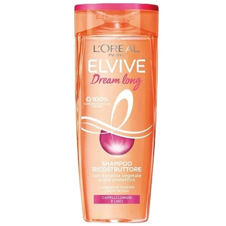 L'OREAL AA795501  SHAMPOO  RICOSTRUTTORE KERATINA VEGETALE + OLIO DI RICINO PER CAPELLI LUNGHI E LISCI 400ml