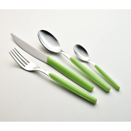 POSATE DREAM SET DA 24 PEZZI IN DIVERSI COLORI, EME POSATERIA VERDE-EST24DR-69