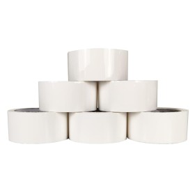 6 ROTOLI NASTRO ADESIVO DA IMBALLAGGIO COLORE BIANCO 48mmX66M 45 MICRON 6 ROTOLI NASTRO ADESIVO DA IMBALLAGGIO COLORE BIANCO 48mmX66M 45 MICRON