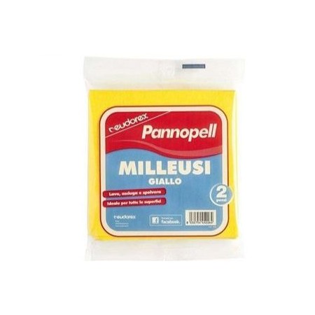 CONFEZIONI PANNOPELL PANNO MILLEUSI 2 PEZZI GIALLO 38X38CM COD 226