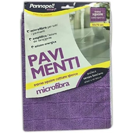PANNOPELL LINEA SMART PANNO IN MICROFIBRA PER PAVIMENTI QUADRETTO 50X70CM COD I50PA-SQ COLORI ASSORTITI