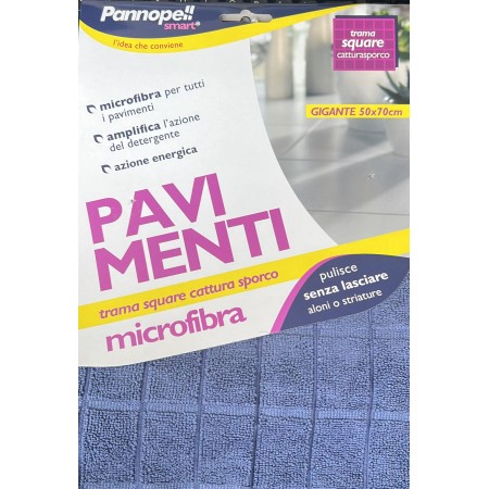 CONFEZIONI PANNOPELL LINEA SMART PANNO IN MICROFIBRA PER PAVIMENTI QUADRETTO 50X70CM COD I50PA-SQ COLORI ASSORTITI