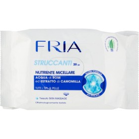 FRIA SALVIETTE TRUCCANTI PER TUTTI I TIPI DI PELLE ACQUA DI ROSE ED ESTRATTO DI CAMOMILLA 20PEZZI COD 040925C