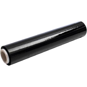 1 PELLICOLA FILM ESTENSIBILE NERO DA 1,8 KG 23 MICRON BOBINA SUPER RESISTENTE