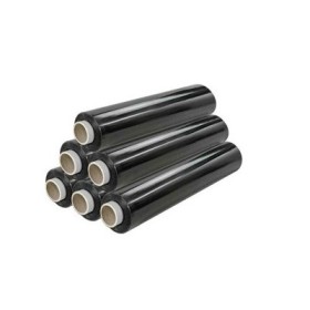 6 PELLICOLE FILM ESTENSIBILE NERO DA 1,8 KG 23 MYCRON BOBINE SUPER RESISTENTE