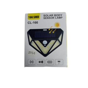 LAMPADA LED A RICARICA SOLARE A SENSORE CL- 166 LAMPADA LED A RICARICA SOLARE A SENSORE CL- 166
