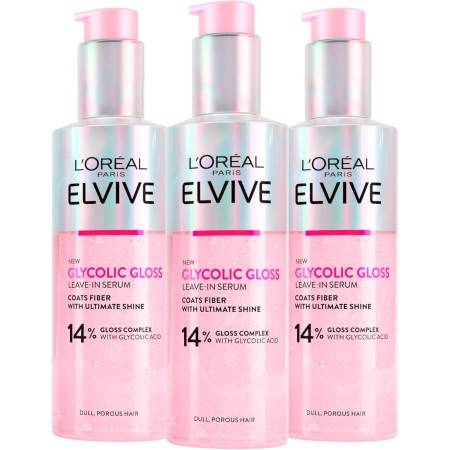 3 FLACONI L'OREAL AA762000 SIERO SENZA RISCIACQUO PER CAPELLI SPENTI E POROSI GLYCOLIC GLOSS 150ML