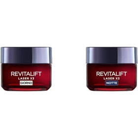 L'ORÉAL PARIS CREMA VISO GIORNO E NOTTE  REVITALIFT LASER X3, AZIONE ANTIRUGHE E ANTI-ETÀ CON ACIDO IALURONICO,50 ML COD AA6670804 +A7564102