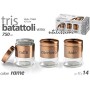 UTILISSIMI SET 3 BARATTOLI TRIS BARATTOLI CUCINA SALE-ZUCHERO-CAFFE' COLOR RAME 750ML