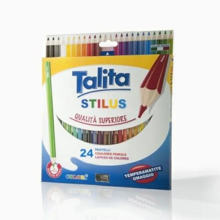 GIOTTO TALITA STILUS 24 PASTELLI MULTICOLORE + TEMPERINO OMAGGIO 4MM