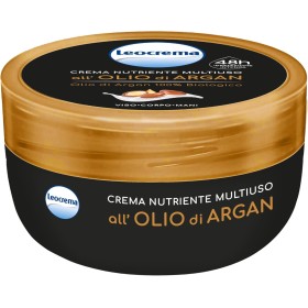 Leocrema - Crema Multiuso all'Olio di Argan, Ideale per Tutta la Famiglia, 48 ore di Idratazione Intensa, 150ml