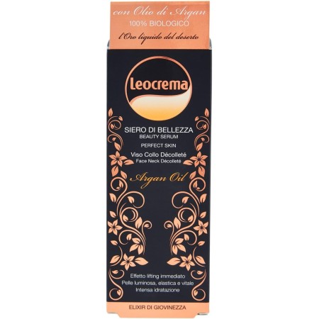 LEOCREMA SIERO DI BELLEZZA BEAUTY SERUM VISO COLLO DE'COLLETE' 50ML CON OLIO DI ARGAN