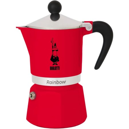 BIALETTI CAFFETTIERA MOKA EXPRESS RAINBOW 3 TAZZE ROSSA NON ADATTA A INDUZIONE COD 990004962/NP