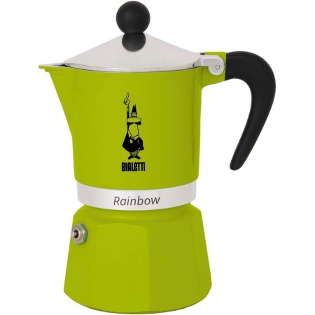 BIALETTI CAFFETTIERA MOKA EXPRESS RAINBOW 3 TAZZA VERDE NON ADATTA A INDUZIONE COD 990004972/NP