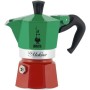 BIALETTI  MOKA EXPRESS 1/2 TAZZE LA MOKINA TRICOLORE CAFFETTIERA DA CEFFE' 30ML  COD 990005650