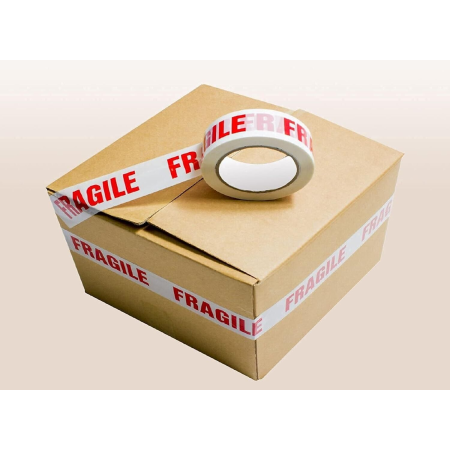 Nastro T901P02 Nastro Da Imballaggio "Fragile" Tape Logic - 2 Rotoli Da 55 Yard, Bianco Con Stampa Nastro Pre Stampato Fragile 2 Pollici - Foto 4
