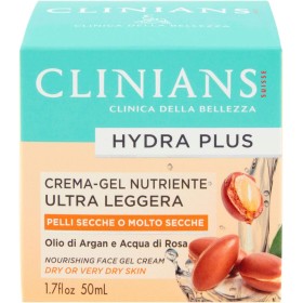 CLINIANS CREMA-GEL NUTRIENTE ULTRA LEGGERA HYDRA PLUS OLIO DI ARGAN E ACQUA ROSA 50ML COD 156070