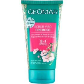 GEOMAR SCRUB VISO CREMOSO CON POLVERE DI NOCE DI COCCO ACQUA DI RISO E FIORI DI CILIEGIO 2IN 1 ESFOLIA E DETERGE 150ML COD 120260