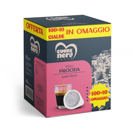 CIALDE CUORE NERO MISCELA PROCIDA GUSTO DECISO 100+10 IN OMAGGIO