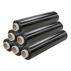 6 BOBINE PELLICOLA   FILM  ESTENSIBILE 2,5 KG NERO