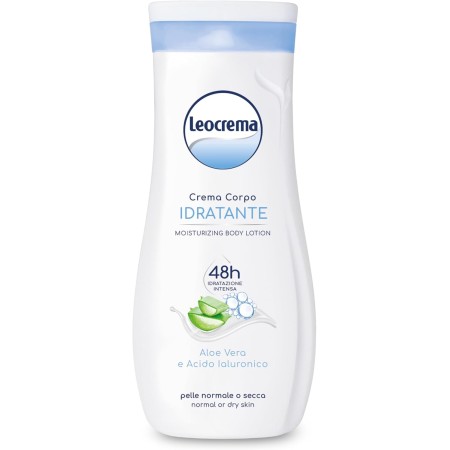 LEOCREMA CREMA CORPO IDRATANTE CON ALOE ED ACIDO IAURORICO 48H DI IDRATAZIONE 400ML