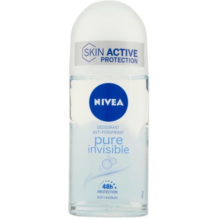 NIVEA DEODORANTE ROLL-ON PURE INVISIBLE SKIN ACTIVE PROTECTION 50ML