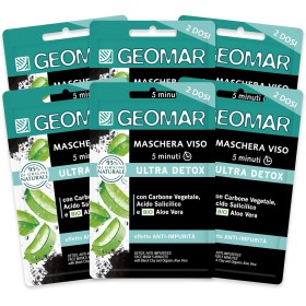 SET DI 6 MASCHERA VISO GEOMAR  ULTRA DETOX ANTI-IMPURITA' 5 MINUTI 15 ML  CON CARBONE VEGETALE 2 DOSI COD 115490 SET DI 6 MASCHERA VISO GEOMAR  ULTRA DETOX ANTI-IMPURITA' 5 MINUTI 15 ML  CON CARBONE VEGETALE 2 DOSI COD 115490