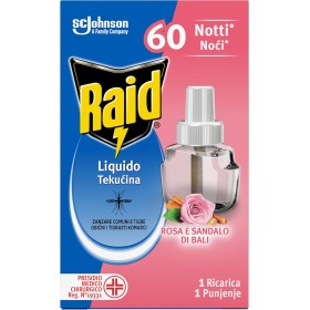 RAID LIQUIDO ELETTRICO RICARICA ANTIZANZARE TIGRE E COMUNI CONFEZIONE DA 1 RICARICA 36 ML 60 NOTTI RAID LIQUIDO ELETTRICO RICARICA ANTIZANZARE TIGRE E COMUNI CONFEZIONE DA 1 RICARICA 36 ML 60 NOTTI