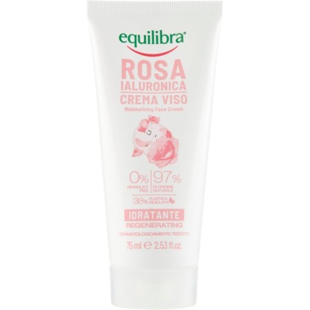 4 PEZZI EQUILIBRA CREMA VISO IDRATANTE A BASE DI ESTRATTO ROSA DAMASCENA E ACIDO IAURINICO NON UNGE 75 ML