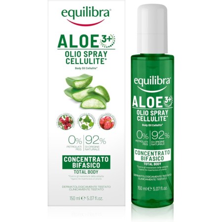 4 PEZZI EQUILIBRA OLIO SPRAY CORPO CELLULITE CONCENTRATO BIFASICO CON ALOE VERA ATTIVO VEGETALE E MICROALGA 150ML
