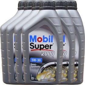 4 LATTINE MOBIL SUPER2000 5W-30 X1 OLIO MOTORE DIESEL 4 LATTINE MOBIL SUPER2000 5W-30 X1 OLIO MOTORE DIESEL