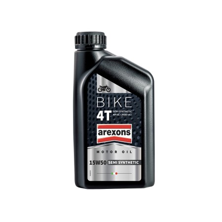 AREXONS OLIO MOTORE 4T BIKE 15W50 SEMI SYNTHETIC API SLJASO MA2 1 LITRO COD 9449