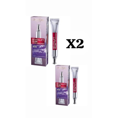 SET DI 2 CONTORNO OCCHI L'ORÉAL PARIS A9199602  REVITALIFT FILLER, AZIONE ANTIRUGHE RIVOLUMIZZANTE CON ACIDO IALURONICO CONCENTRATO, 15 ML