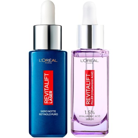 SET 2 SIERI  L'ORÉAL PARIS AA269801 SIERO NOTTE REVITALIFT LASER X3+SIERO VISO REVITALIFT FILLER AA062002  RIMPOLPANTE E ANTI-RUGHE 30ML