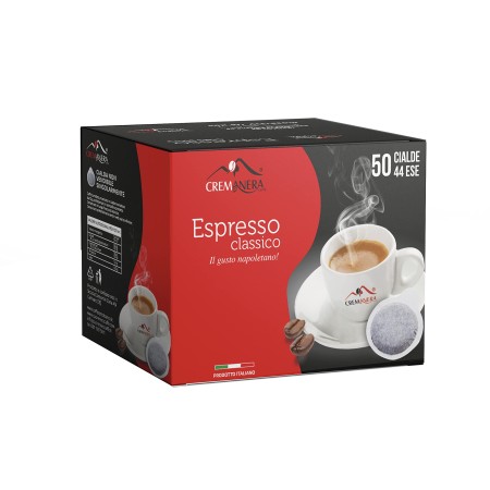 CREMA NERA  50 CIALDE DA  CAFFE' FILTRO IN CARTA MISCELA FORTE E CREMOSA 500G