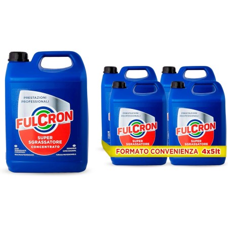 SET DI 4 PEZZI  AREXONS 1995 FULCRON SGRASSATORE DETERGENTE FORMULA CONCENTRATA DA 5 LITRI