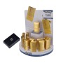POLYFLAME 40401725 LINGOTTO D'ORO PORTATILE POSACENERE  GOLDBAR POCKET ASHTRAY SET DA 12 PEZZI
