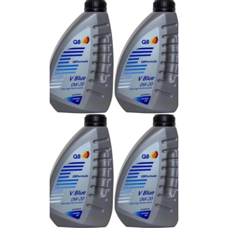 Q8 OLIO MOTORE 0W20 V BLUE  ULTRA HIGH PERFORMANCE SINTETICO 4  LITRI  COD 4835