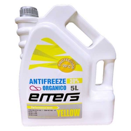 EMERS ANTICONGELANTE 30% ANTIFREEZE ORGANICO 5L YELLOW -20°C PROTECCION