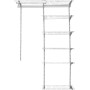 REPLOOD  APPENDIABITI GUARDAROBA MODELLO DAMON CON MENSOLE REGOLABILI 24,6X38,2X185,5CM IN ACCIAIO