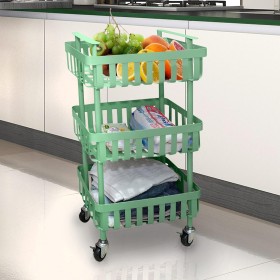 REPLOOD CARRELLO CON RUOTE RIREVOLI 3 RIPIANI MODELLO KALLARO IN METALLO