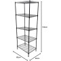 REPLOOD SCAFFALE 5 RIPIANI RESISTENTE STRUTTURA IN METALLO MODELLO LENSTAND