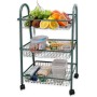 REPLOOD CARRELLO CON RUOTE GIREVOLI 3 RIPIANI PER CUCINA  MODELLO KLEPRO IN METALLO