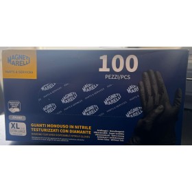 MAGNETI MARELLI GUANTI MONOUSO IN NITRILE TESTURIZZATI CON DIAMANTE NERO ( PACCO DA 100GUANTI ) MAGNETI MARELLI GUANTI MONOUSO IN NITRILE TESTURIZZATI CON DIAMANTE NERO ( PACCO DA 100GUANTI )