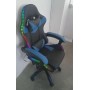 SEDIA DA GAMING A LED RGB, PELLE SINTETICA, CON ROTELLE CUSCINO SUPPORTO POGGIATESTA E CON POGGIAPIEDI